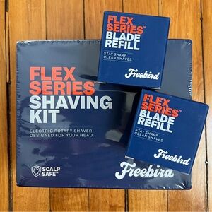 NWT🪒 Freebird Men’s Flex Series Shaving Kit Rotary Head Shaver +2pk Blade Refill